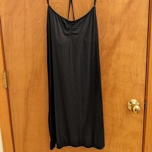 Anthropologie Pure+Good black racerback strappy nightgown chemise, size L